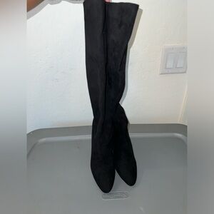 H&M Black Suede Knee Boots